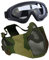 Aoutacc Airsoft-Maske mit taktischer Schutzbrille,Airsoft Maske mit Gehörschutz, Protective Gear Set für Erwachsene Männer Frauen Paintball Schießen CS-WL