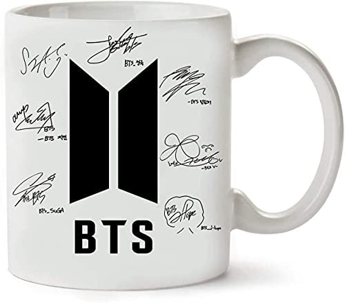BakoIsland BTS Bangtan Boys Signatures Autograph Classic Tea Coffee Mug, 325ml