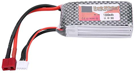 Dilwe Batterie LiPo pour RC modèle, 3S 11.1V 1300mAh 1500mAh 3500mAh 4500mAh 5500mAh Pile LiPo Rechargeable avec T-Plug(1300mAh 30C)