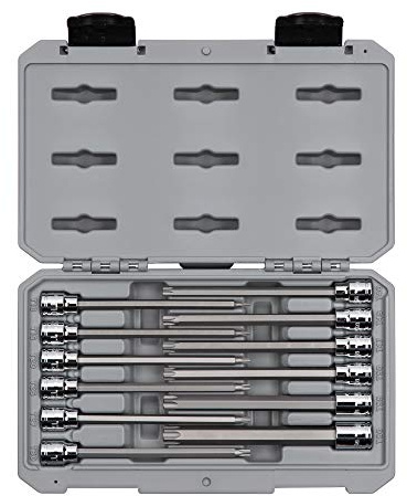 TEKTON SHB91305 3/8-Zoll-Antrieb Langer Torx-Bit-Steckschlüsselsatz, 12-teilig (T10-T60)
