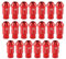 KIMISS Aluminium Autoreifenschraube, 20Pcs Radmuttern sichern Racing Radmutter M12X1.5 (Rot)