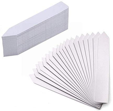 MoonyLI Plastik Pflanzenstecker Garten Stecketiketten Pflanzen Etiketten Mini Beschriften Pflanzschilder Stecketiketten Wasserdicht 100 Stück Weiß