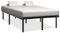 vidaXL Bettgestell Metallbett Bett Schlafzimmerbett Doppelbett Schlafzimmermöbel Ehebett Bettrahmen Lattenrost Schwarz Metall 160x200cm