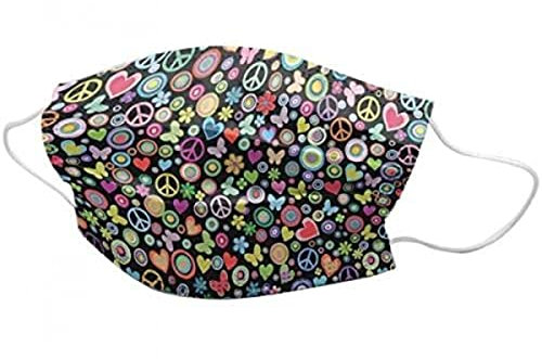 GIMA GISAFE Mascherine Chirurgiche Adulti Filtranti 98% 3 Veli Mascherine Certificate Tipo IIR Con Elastici e Nasello Modellabile, Busta da 10 Pezzi Traspiranti Leggere, Multicolore (Fantasia Peace)