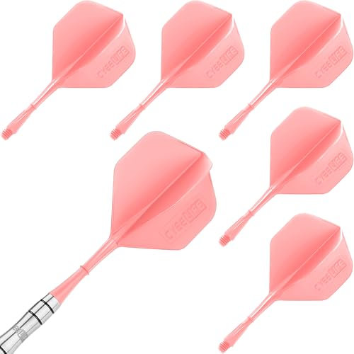 CyeeLife Dart Schäfte und Flights aus einem 6 Stück,Dartpfeile Zubehör CF01 Pink