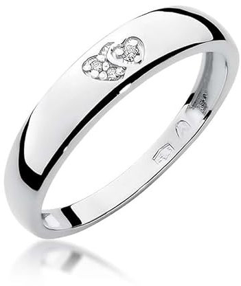 Lumari Gold - Damen Solitär Versprechen Ring Verlobungsring Damen Ring Gold 585 Echtgold 14k Gold mit natürlichem Diamanten Gemstone Weißgold - Ringe Frauen - Hochwertiges Geschenk