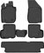 WALSER XTR Gummi Fussmatten Auto für Dacia Logan MCV (KS) 02/2007-Heute, 7-Sitzer, 100% passgenaue Auto Fußmatten, robuste Universal Fußmatte Auto, Gummimatten Auto, Auto Fussmatten Gummi