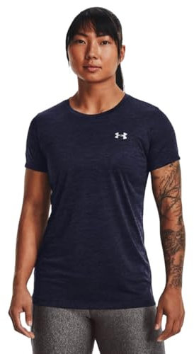 Under Armour Women's Tech Ssc - Twist Short sleeves, Blue Navy/Argentã, L