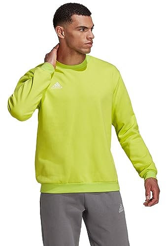 adidas Men's Entrada 22 Sweatshirt, Team Semi Sol Yellow, L