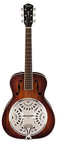 Fender PR 180E - Dobro, Resonatorgitarre, Sunburst, Braun