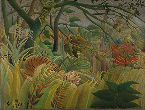National Gallery 1000 Piece Jigsaw Puzzle - Surprised! By Henri Rousseau - Made In The UK - Incredibly Detailed - Hi-def Image - 100% Recycled Puzzle Board