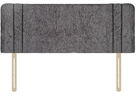 Headboards for Beds Luxurious Bed Headboard for Divan Bases Soft and Velvety Chenille Divan Headboard Easy to Install Padded Headboard Cover with Headboard Bolts(Grey Chenille, 3FT Single)
