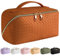 SFXULIX Reise-Kosmetiktasche mit großem Fassungsvermögen – Make-up-Tasche, PU-Leder, wasserdichte Kosmetiktasche, Damen, tragbare Reise-Make-up-Tasche mit Griff und Trennwand, flach liegend,