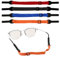 LUTER 4 Pièces de Sangles de Lunettes Réglables, Sangle de Lunettes Universelle en Silicone pour Lunettes de Soleil pour Hommes Femmes Adolescents Lunettes de Soleil (Noir, Orange, Rouge, Bleu Foncé)