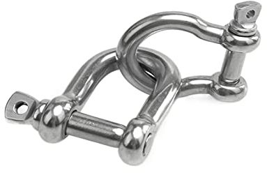 ELSAIL 1 Stücke 316 Edelstahl Dee Schäkel D Schäkel Schraubbolzen Typ Rostschutz for Schlepptau Heben Und Heben Marine Lug M4-M32 (Color : M16, Size : D Type)