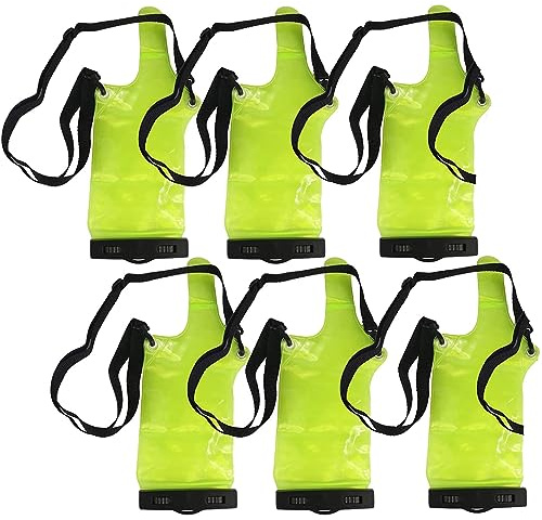 Yrhrol 6Pcs Universal Two Way Radio Waterproof Case Bag Portable Walkie Talkie Rainproof Pouch with Adjustable Strap Compatible for Motorola Kenwood Midland UV-3R UV-5R PX-888 Walkie Talkie Radio