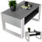 CraftPAK Wohnzimmer Tisch für Couch aus hochwertigem Holzwerkstoff, moderner Couchtisch mit zusätzlicher Ablagefläche, Sofatisch für Wohnzimmer, couchtisch weiß