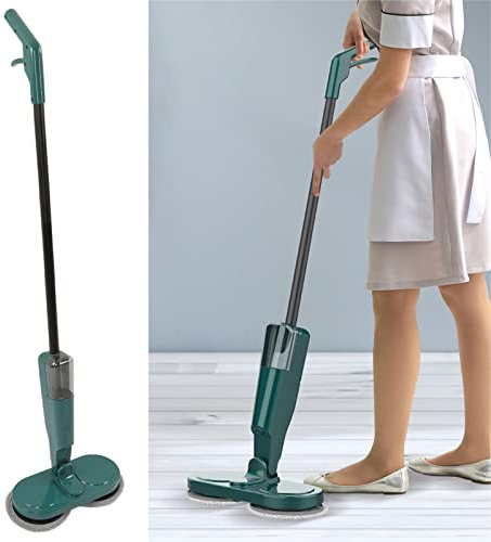 Mocio Elettrico Senza Fili per La Pulizia dei Pavimenti, Mocio Elettrico Rotante con Rotazione di 90°, Spruzzo d'Acqua a Forma di Ventaglio, Pulizia Efficiente per La Casa
