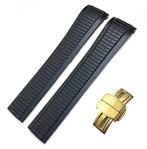 ORKDFJ 21mm Bunte Fluid Gummi Uhrenarmband für Patek 5164A 5167A Aquanaut Philippe Series Silikon Uhrenarmband mit Schmetterlingsschnalle für Herren Damen, Silver Buckle, Achat