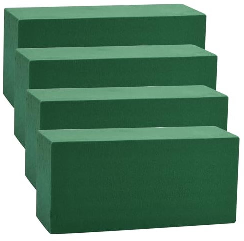 Cozlly 4 x Schiuma Floreale, 22.5X 10x7 cm Spugna per Fiori per Composizioni Floreali, Schiuma per Fiori Freschi, Schiuma di Bouquet, Mattoni di Spugna per composizioni Floreali per Matrimonio Feste