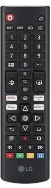 LG SR23GA - Mando a Distancia Universal, Mando a Distancia por Infrarojos, Mando Compatible con Televisores Básicos y Smart TV, Botones Netflix, Amazon y Disney, Color Negro