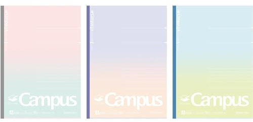 KOKUYO Smart Campus Notizbuch, Punkt-A, 7 mm liniert, Semi-B5, 30 Blatt, 30 Linien, 3 Stück, 3 Souffle Tone Limited Edition, Japan Import (NO-GS3CWAT-L2X3)