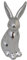 Goldbach Hase 18,5cm groß Silber verspiegelt, aus Keramik, Ostern Figur Osterhase XL modern Dekofigur Osterdeko