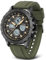 Orologio Uomo Sportivo Militare Impermeabile Analogico Digitale in Acciaio Inossidabile con Sveglia, Cronometro, LED, Suoneria Oraria - Multifunzione (Marrone-Verde)