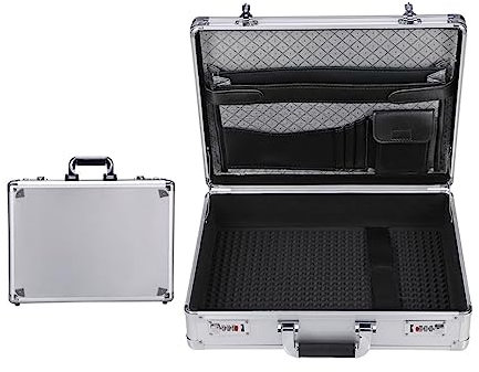 Cassetta delle password Borsa degli attrezzi Documento Cassetta degli attrezzi portatile Strumenti hardware Scatole di file Set completo Valigetta Valigia Organizzatore Sicurezza (Color : Large Slive