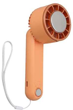 Naroote Ventilador Portátil, Tecnología de Motor Silencioso, Mini Ventilador Manual Pequeño, Amplia Aplicación para Oficina (ORANGE)