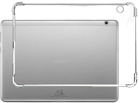 SOENS Carcasa a Prueba de Golpes Compatible con Huawei MediaPad T3 10 9,6 AGS-W09/L09/L03 Funda Trasera de Silicona Suave Transparente for Tableta