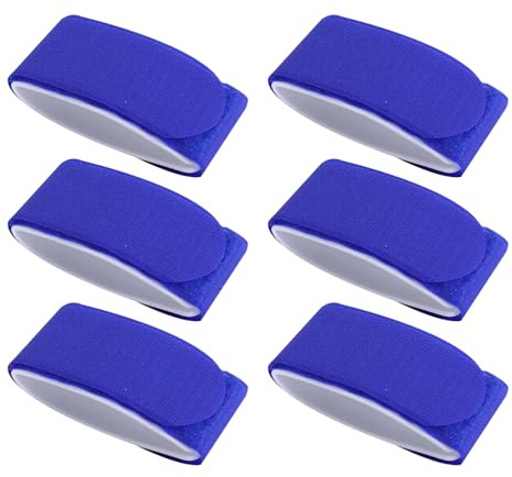ALI2 6 Stück Ski Befestigungsbänder Snowboard Eva Skibänder mit Schutzpolstern Skibandbefestigung Skiband Boot Straps 50 * 450mm Outdoor Ski Zubehör Snowboardband Blau Skibandbefestigung