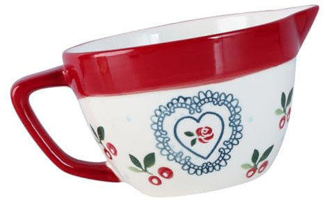 SHOWERORO Mixing Bowl Set Ceramic Bowl with Spout Handle for Baking Salad Making
