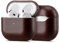 Maogoam für AirPods 4. Generation Case Leder, Echtes Crystal Oil Wax Rindsleder Case Cover für Apple Airpods 4, Handcrafted Fully-Wrapped, Fashion Elegant Style, Rot Braun