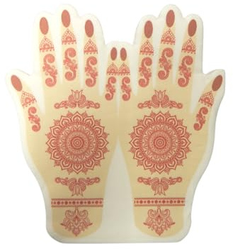 Peacock Supplies Henna Mehndi Hands Napkins, 20 Pack | 3-Ply Decorative Paper with Cultural Motifs - Ideal for Hindu Wedding & Special Events