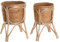 MACETERO SET 2 MIMBRE FIBRA 28X28X38 NATURAL