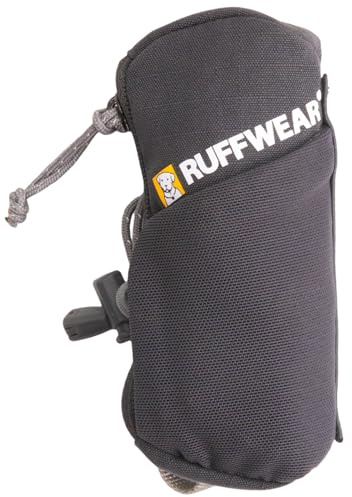 RUFFWEAR Stash Pouch Mini, Compact, Convenient Dog Poo Bag Storing And Dispensing System, Secures Full Pet Poo Bags, Small Lightweight Hands Free Dog Walking Bag, Basalt Gray, 12 x 5.7cm