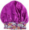 TOVINANNA Silky Bonnet Large Flower Print Hair Wrap for Hair Cover Shower Cap Alternative Chemo Cap for Comfort