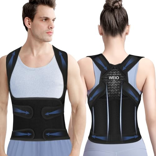 Fascia Posturale Spalle Schiena Uomo: Correttore Posturale Fascia Lombare Supporto Donna - Tutore Spalla Busto Schiena Dritta Elastica Regolabile - Ortopedico Cintura per Raddrizza Schiena Collo L