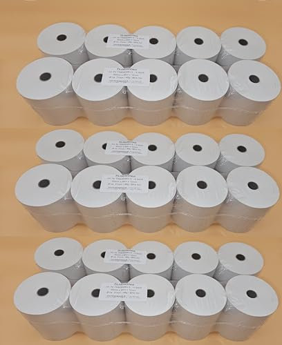 30 Thermorollen 80mm x 80m x 12mm Bonrollen Kassenrollen Waagerollen für Registrierkassen, BPA-frei inkl. roter Endwarnstreifen (30)