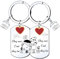 YZLPLP Porte clé Maison Couple Personnalisé: Ensemble de 2Pcs Porte Clef en Acier Inoxydable-pour la Maison-Cadeau Amour de Pendaison de Crémaillère Porte Clef Idee Cadeau Couple Original (3)