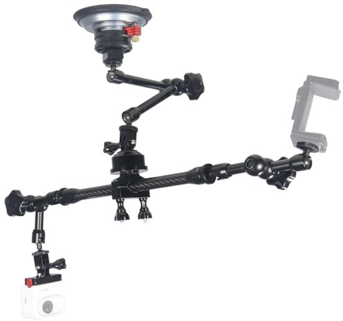 CS PRIORITY Support de bras magique réglable en alliage d'aluminium de 17,8 cm et 27,9 cm pour appareil photo reflex numérique, trépied (Combo E)