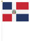 Bandera de mano de doble cara de la República Dominicana, 5.5 x 8.2 pulgadas, para fiestas, eventos deportivos