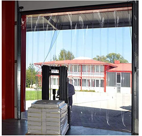 Persianas verticales de PVC transparente de tamaño personalizado para puertas, fábricas y supermercados, fácil instalación (195 x 220 cm), tratamiento de ventana duradero, elegante y versátil