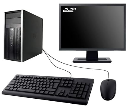 PC HP Compaq Pro 6300 CMT Pantalla de 22 Intel I5-3470 RAM 8GB SSD 250GB WiFi W11 (Reacondicionado)
