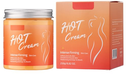 Firming Hot Cream – Straffende & Aufhellende Wärmecreme, Feuchtigkeitsspendende Körpercreme für Bauch, Beine, Arme & Po, Natürliche Formel für eine gleichmäßige Hautton