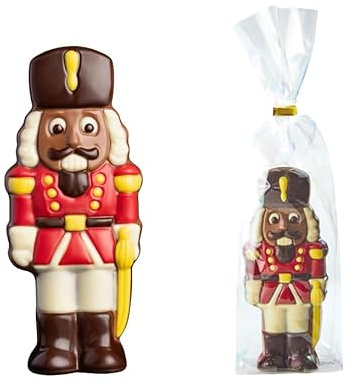 Schokoladen-Nussknacker Figur, Milchschokolade, 100g, Weihnachtsmotiv, 6 Stück im Display