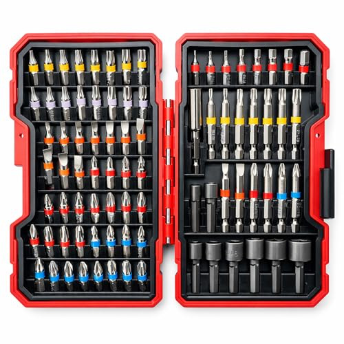 SUNNYNEST 83-Piece Ratchet Socket & Screwdriver Bit Set, Multi-Function Tool Kit with Storage Case, Alloy Steel Bits for Car Repair, Home DIY, Electronics, Automotive & Mechanical Maintenance