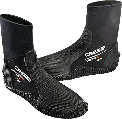 CRESSI Herren Tauch Fusslinge 100% Ultra Span Boots 5mm (no zip), schwarz, 40/42 (M)