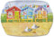 BEACH HUTS - BESIDE THE SEA - Emma Ball Colourful Melamine Tray - 35cm by Melamaster